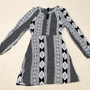 Black and white casual dress
